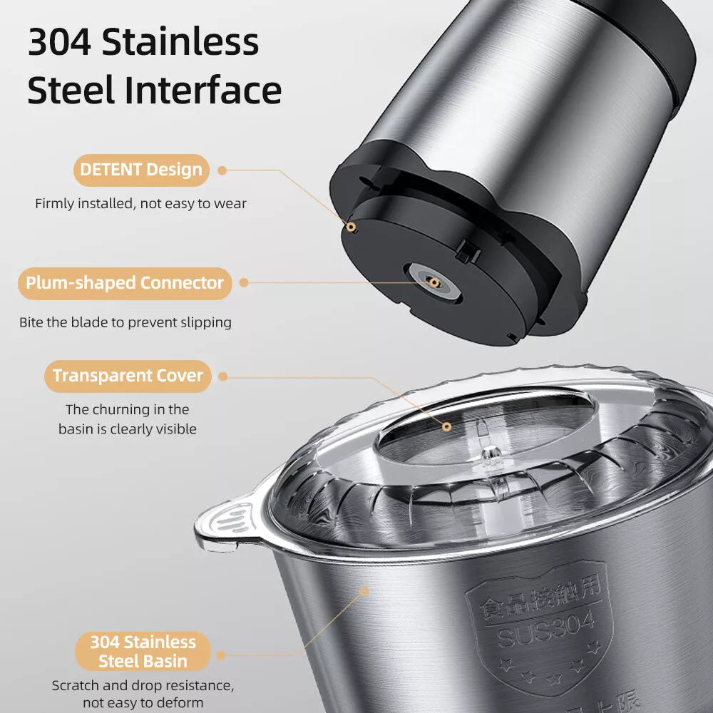 2 Liter Food Processor Chopper Kitchen Appliance
