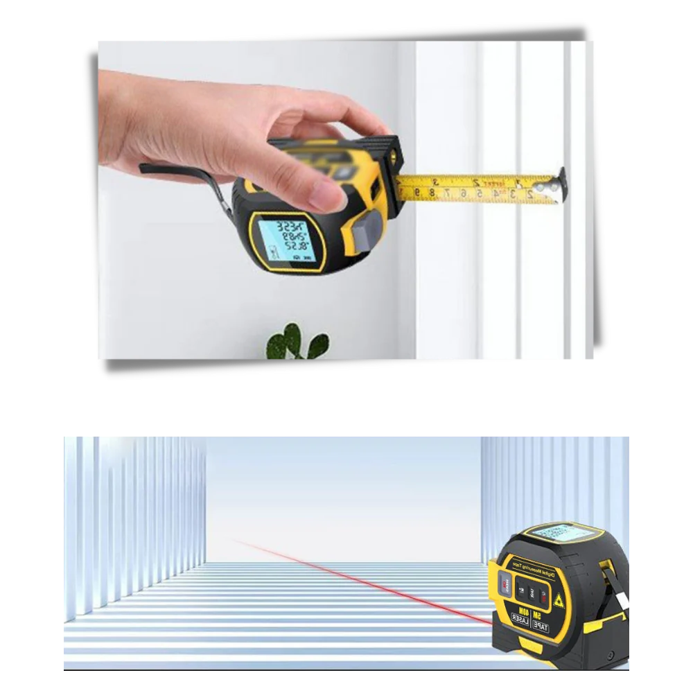 Laser Tape Measure 3-in-1 Volume Distance Area Measurement 40 Meter