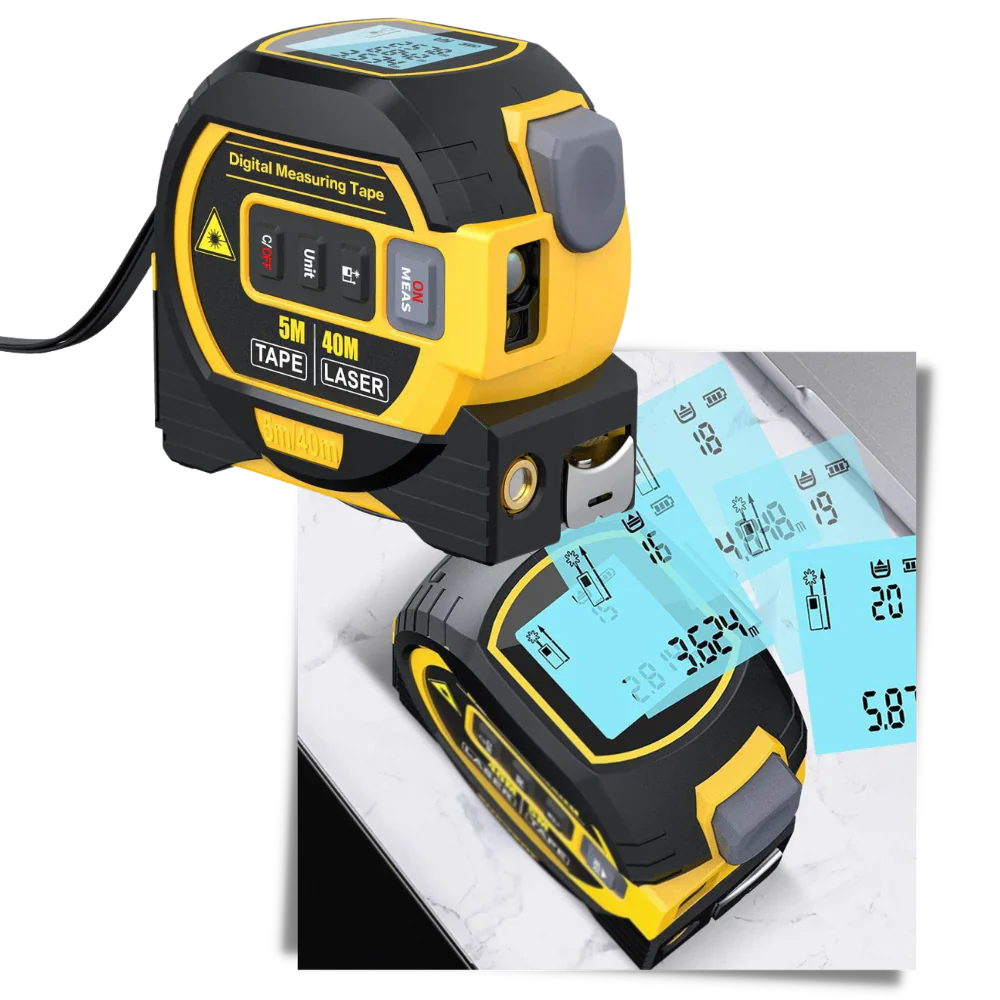 Laser Tape Measure 3-in-1 Volume Distance Area Measurement 40 Meter