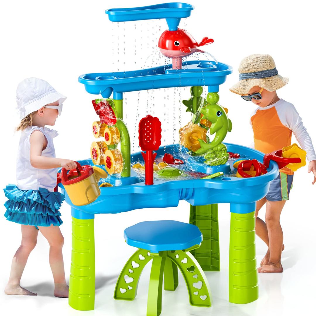 3 Tier Sand and Water Play Table for Kids Outdoor Activity Table