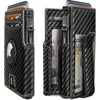 Metal RFID Wallet with Pop-Up Mechanism and Airtag Slot