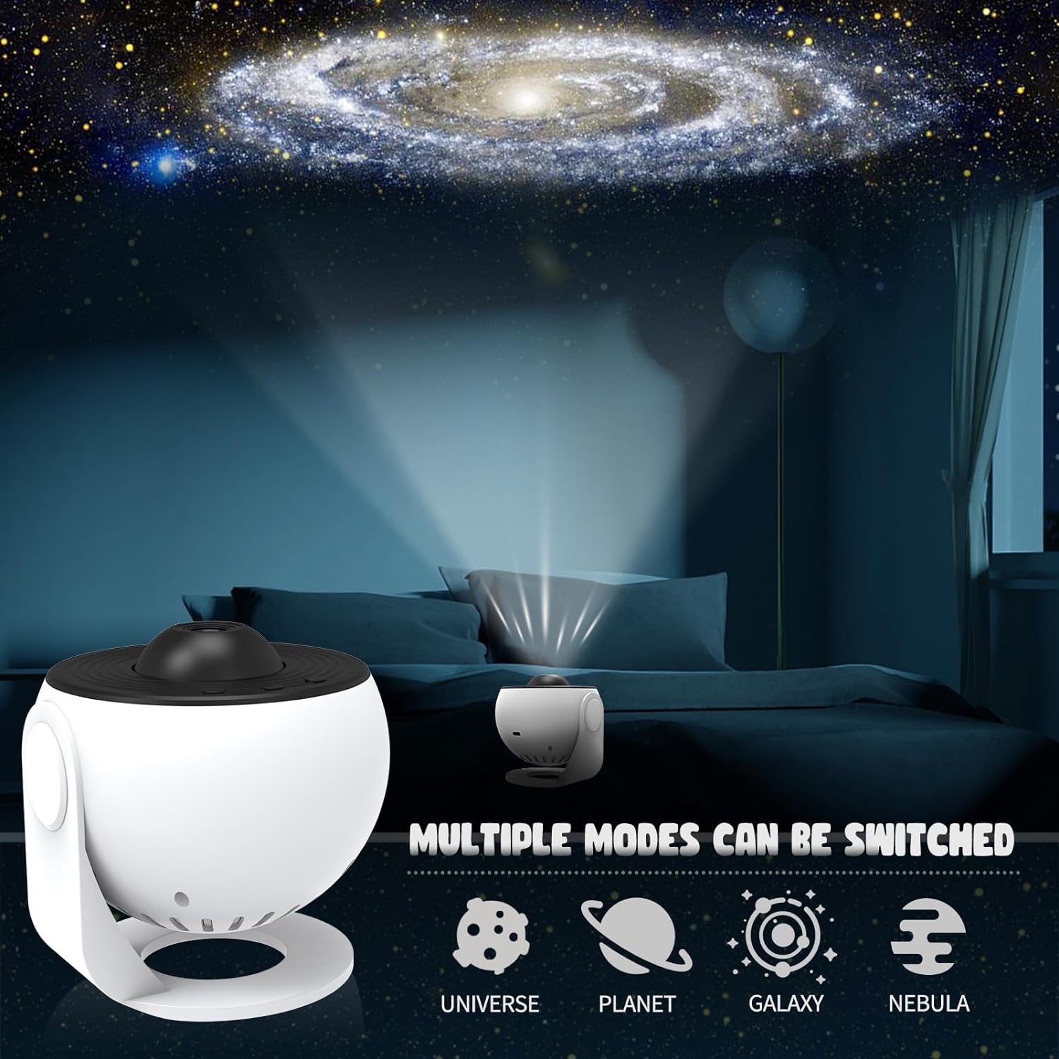 360 Degree Rotating Planetarium Star Projector Light