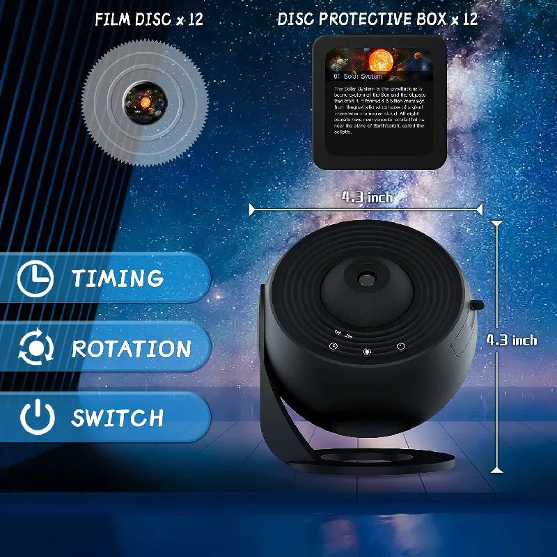 360 Degree Rotating Planetarium Star Projector Light