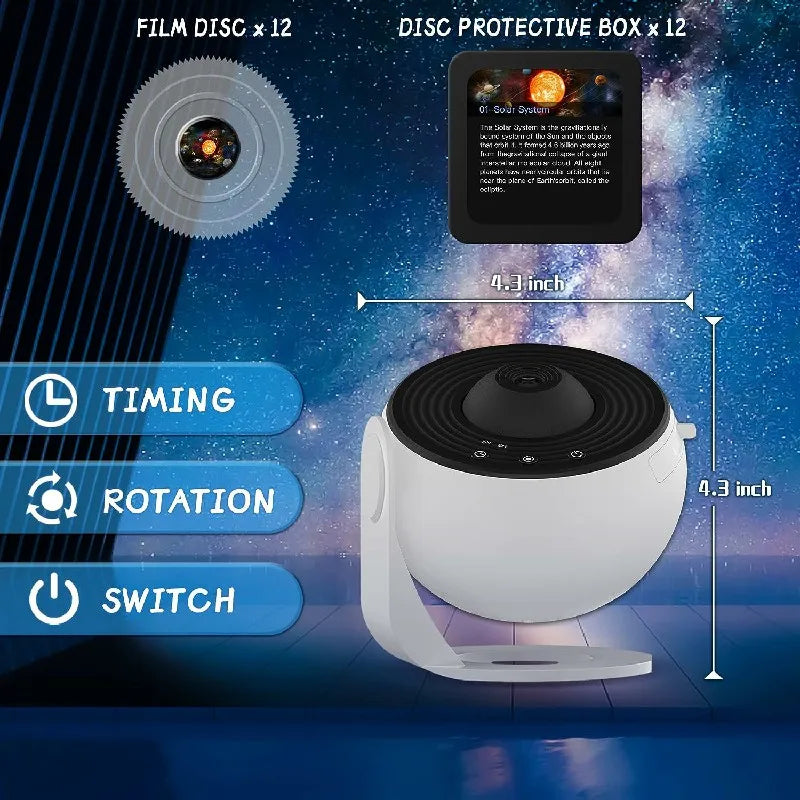360 Degree Rotating Planetarium Star Projector Light