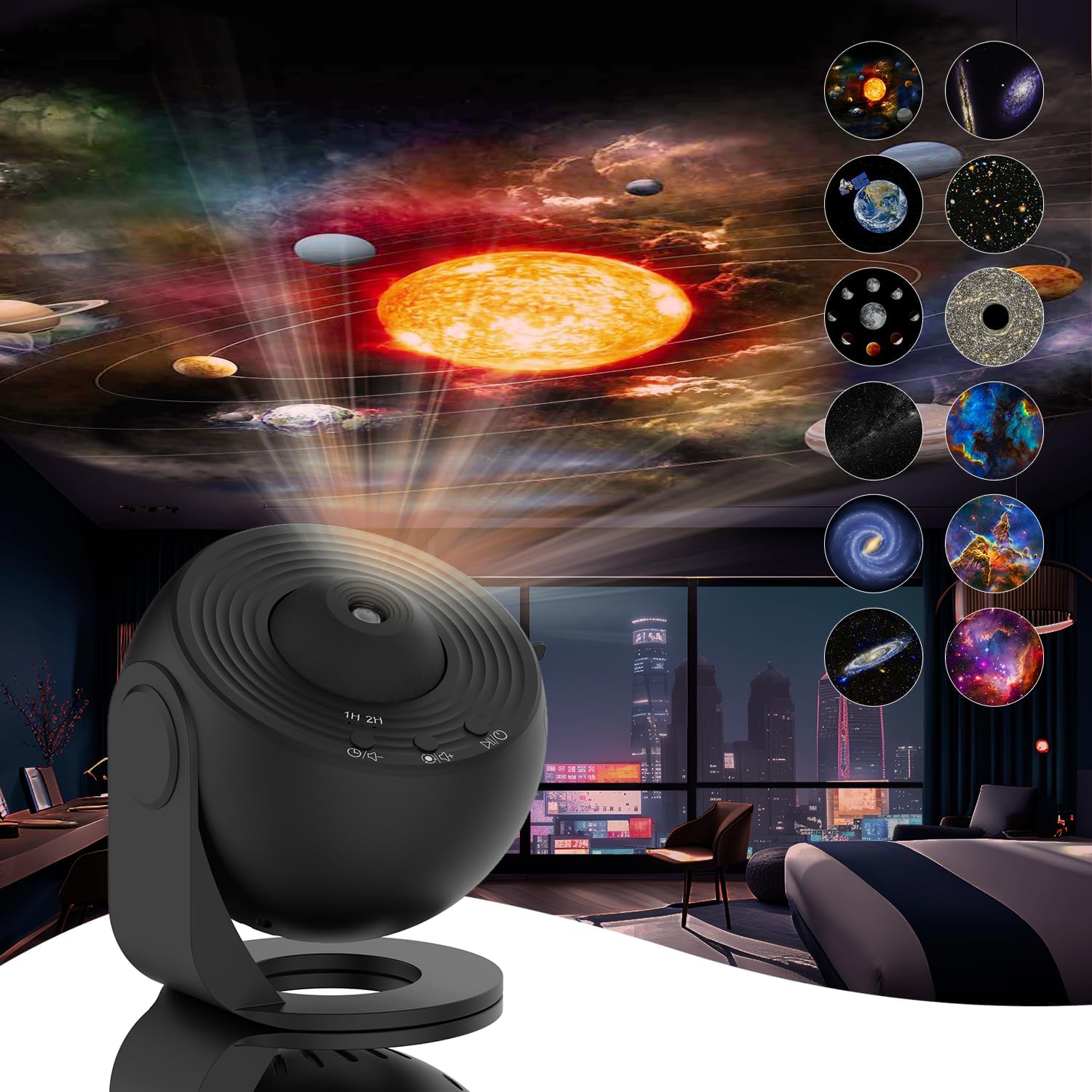 360 Degree Rotating Planetarium Star Projector Light