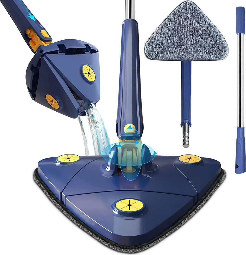 Spin Mop Cleaner System with 360 Degree Rotating Round Mop Head