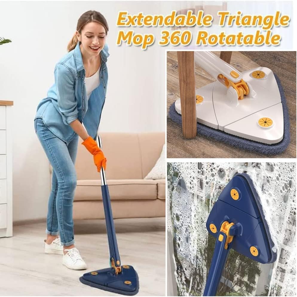 Spin Mop Cleaner System with 360 Degree Rotating Round Mop Head