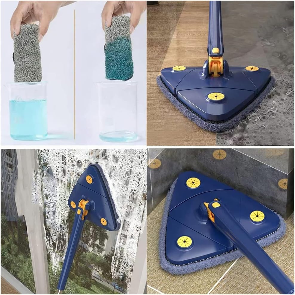 Spin Mop Cleaner System with 360 Degree Rotating Round Mop Head