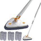 Spin Mop Cleaner System with 360 Degree Rotating Round Mop Head