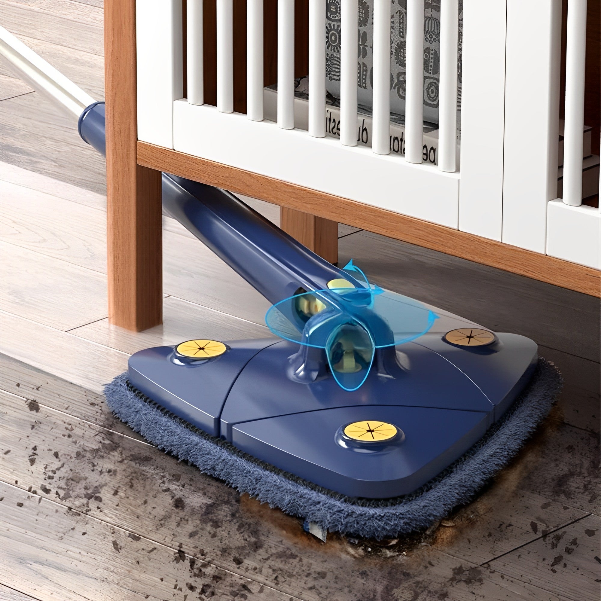 Spin Mop Cleaner System with 360 Degree Rotating Round Mop Head