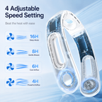 Bladeless Portable Rechargeable Neck Fan 4-Speed 360 Degree Cooling Fan