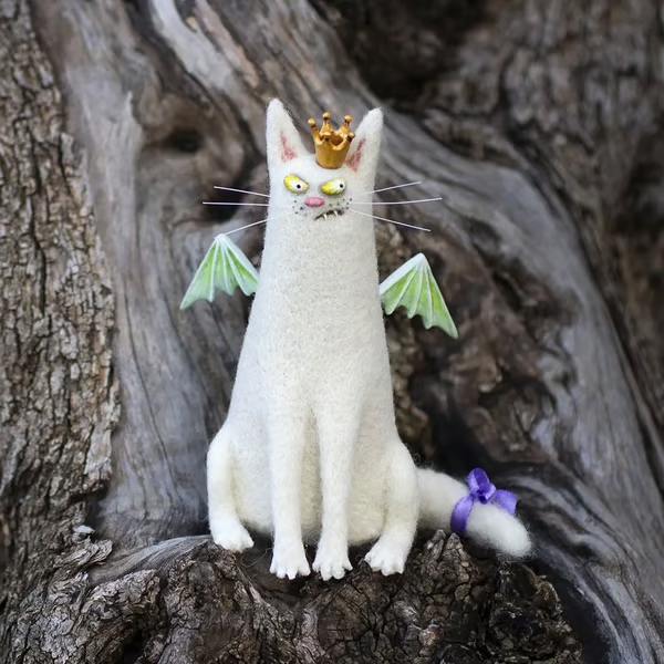 Wool Felt Figurine Set Handmade Collectible Figurines