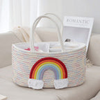 Baby Storage Organizer Basket with Rope Handles