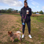 Hands Free Adjustable Dog Leash with Waist Belt Attachment
