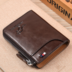 Men's Leather Bifold Wallet RFID Blocking Anti Theft Wallet