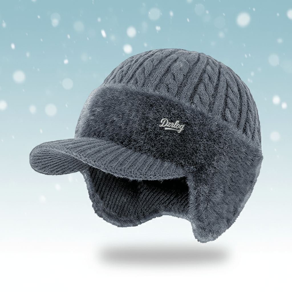 Trapper Hat with Ear Flaps Wool Lined Winter Hat