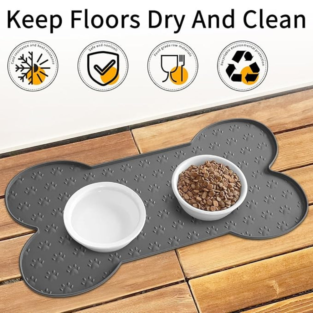 Bone Shaped Silicone Pet Feeding Mat Pad