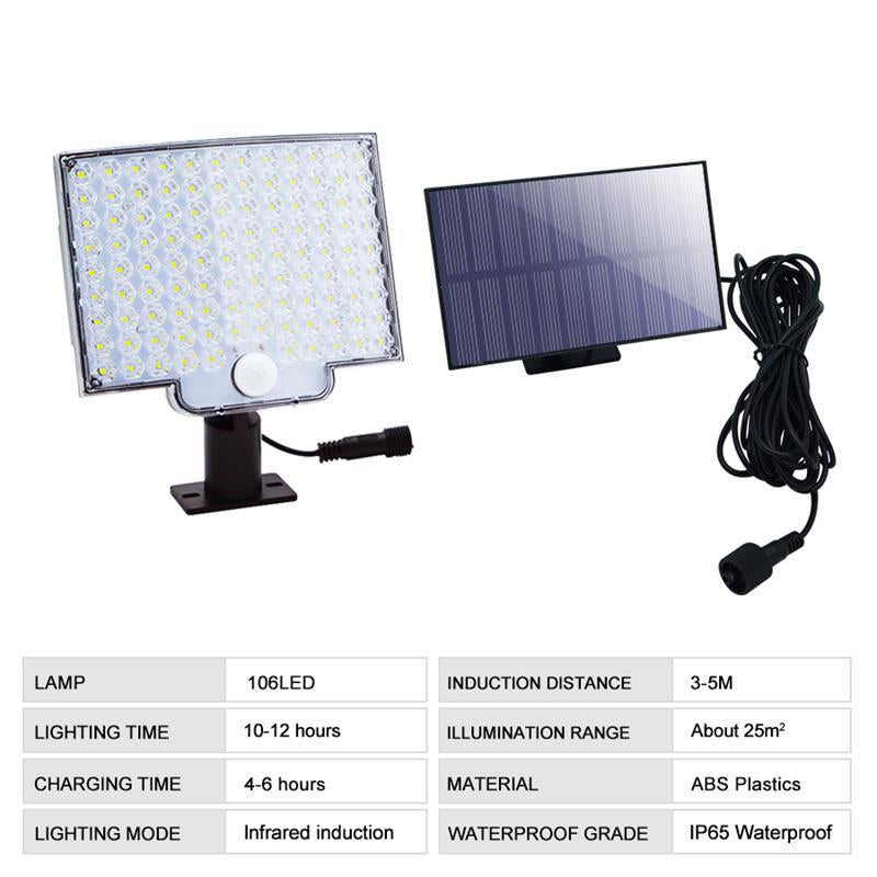 Solar LED Motion Sensor Outdoor Security Wall Light