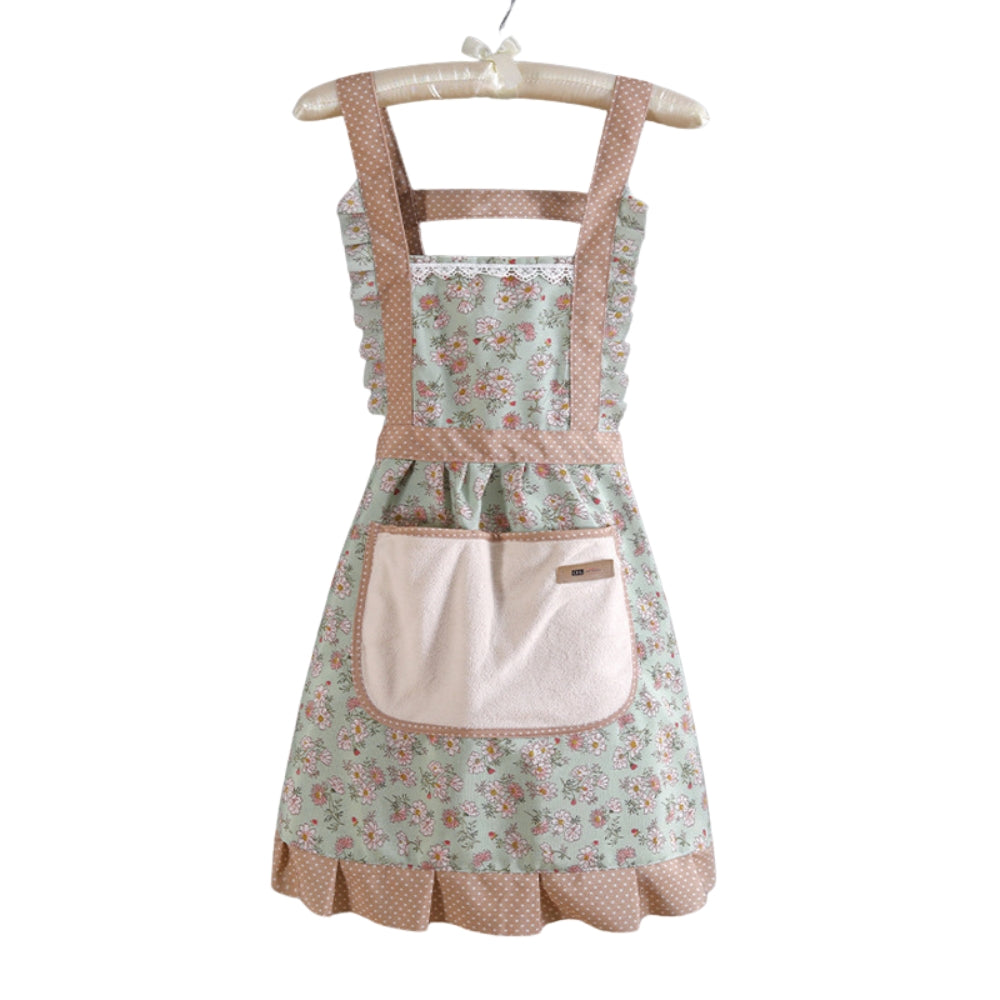 Waterproof Kitchen Apron with Adjustable Neck Strap and Front Pocket