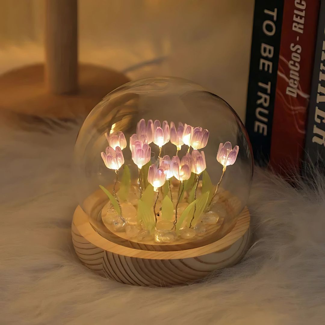 Tulip Shaped LED Flush Mount Night Light Fixture