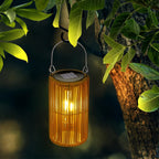 Solar Hanging Lanterns Set Outdoor Waterproof LED with Automatic Switch