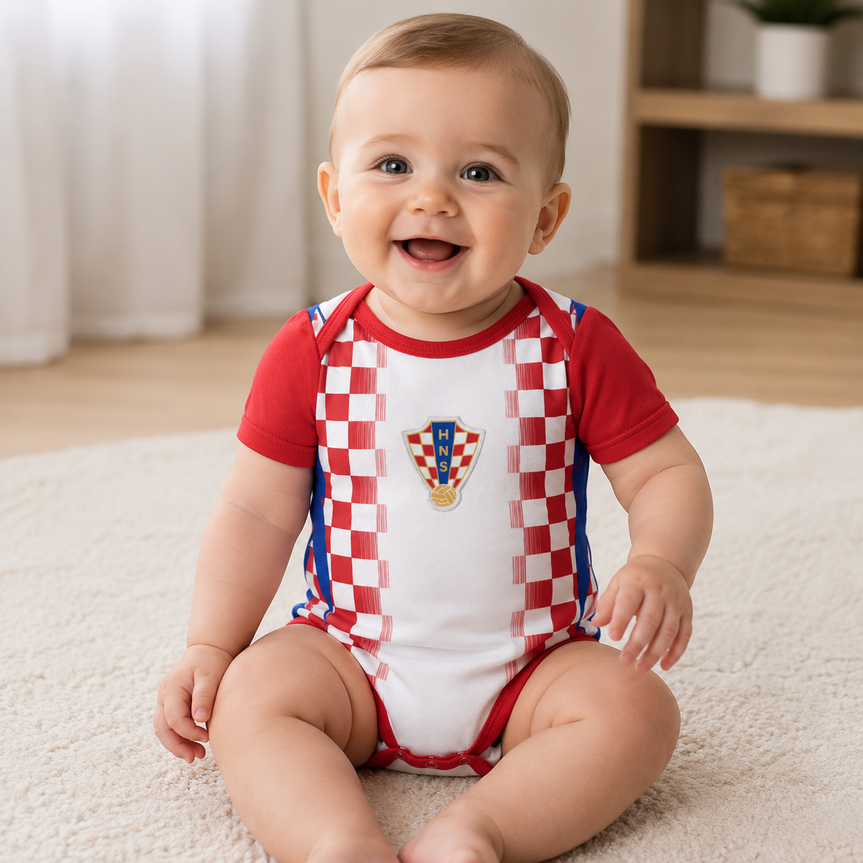 Croatia Baby Football Romper