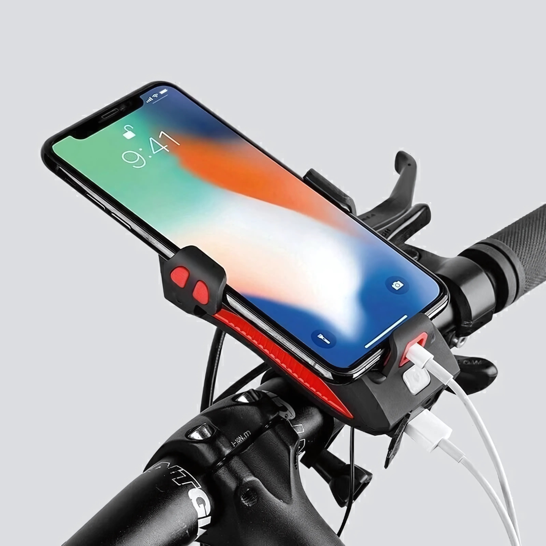 Bicycle LED Light Power Bank 1500 Lumens 4-in-1 Front Bike Light