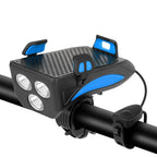 Bicycle LED Light Power Bank 1500 Lumens 4-in-1 Front Bike Light