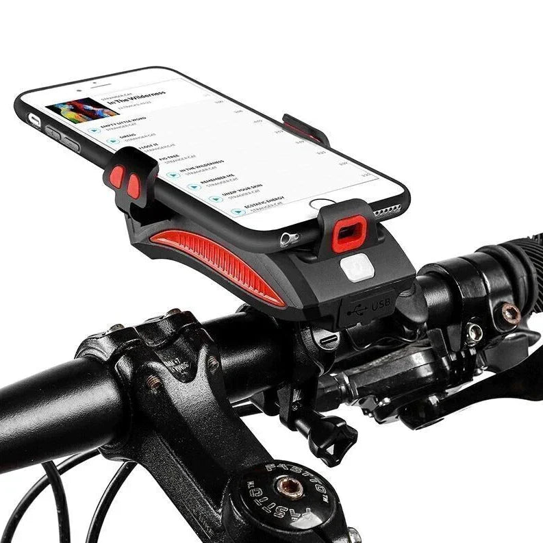 Bicycle LED Light Power Bank 1500 Lumens 4-in-1 Front Bike Light