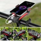 Bicycle LED Light Power Bank 1500 Lumens 4-in-1 Front Bike Light