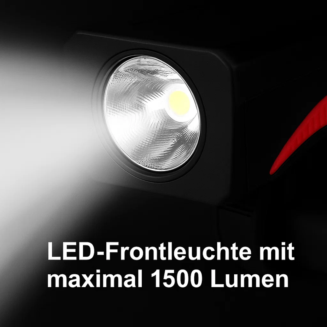 Bicycle LED Light Power Bank 1500 Lumens 4-in-1 Front Bike Light