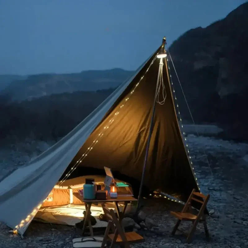 Retractable LED Camping String Lights Portable Outdoor Lantern Light