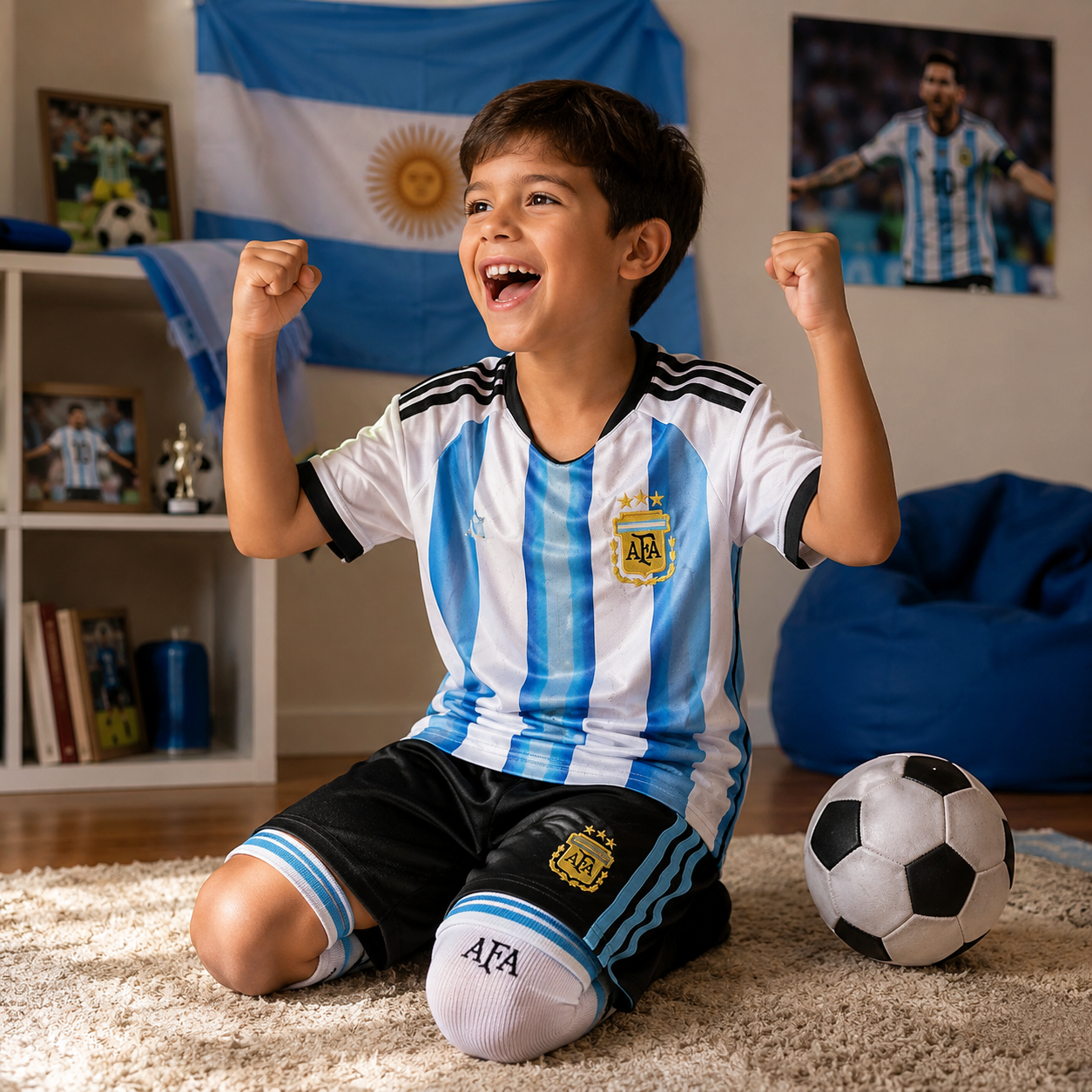 Argentina Kids Jersey Back View