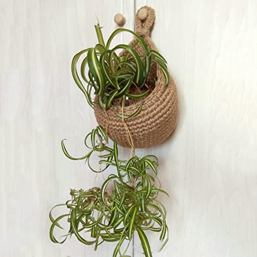 Jute Wall Mounted Storage Baskets Organizer Set