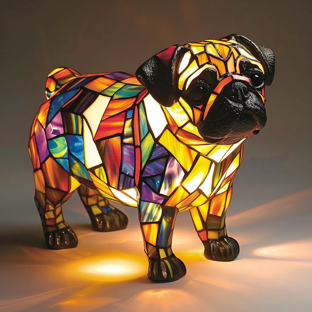 Bulldog Shaped Table Lamp Lighting Fixture