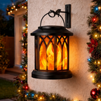 Solar Hanging Flame Lantern Outdoor Waterproof IPX5 Solar Light