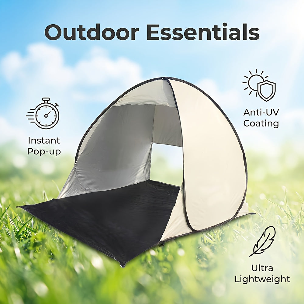 Beach Canopy Tent with Zipper Closure Portable Outdoor Sun Shade Shelter
