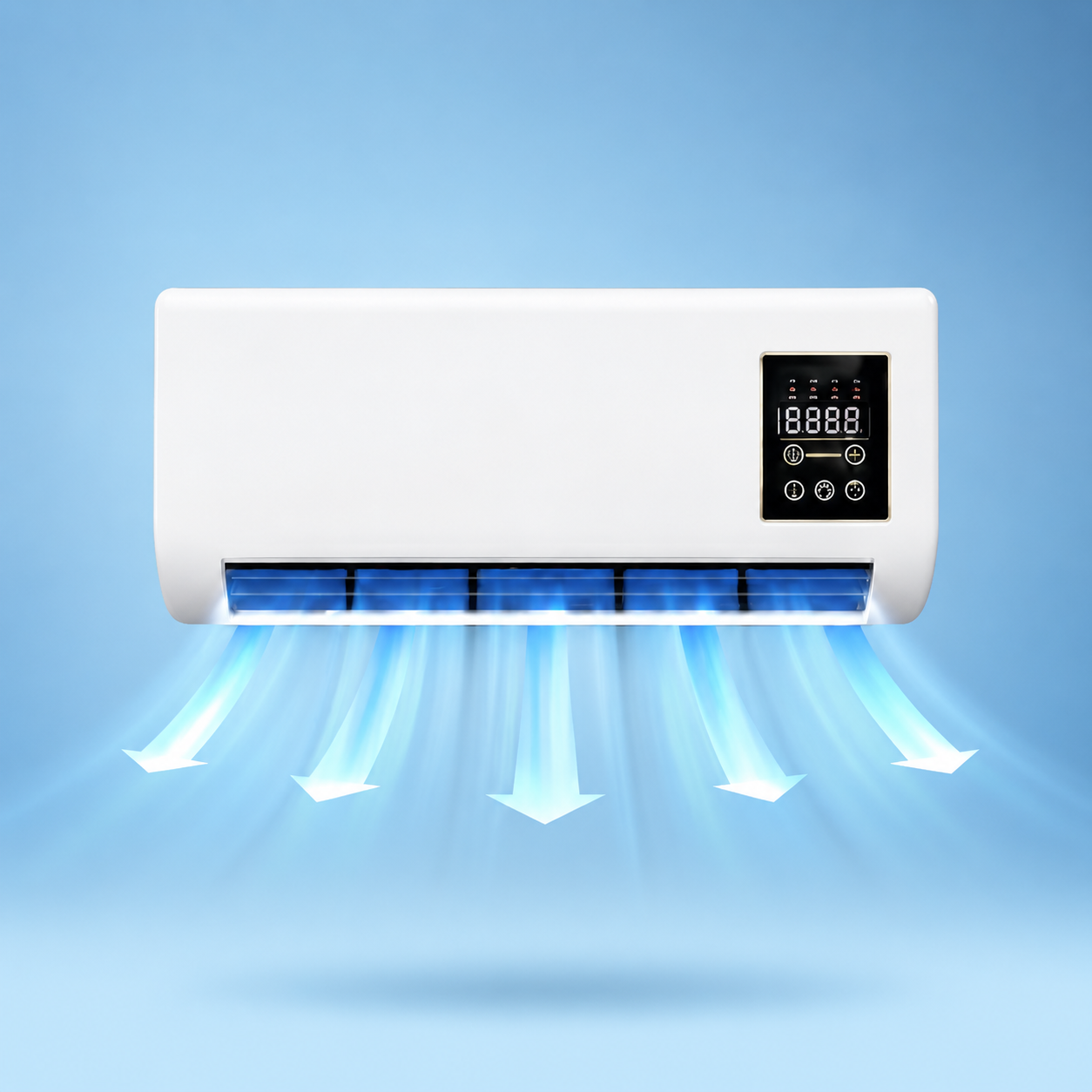 Wall Mounted Portable Air Conditioner with Remote Control and Cooling Fan