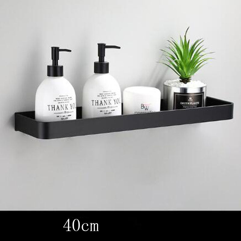 Bathroom Wall Shelf Aluminum Frame Rectangular Mount