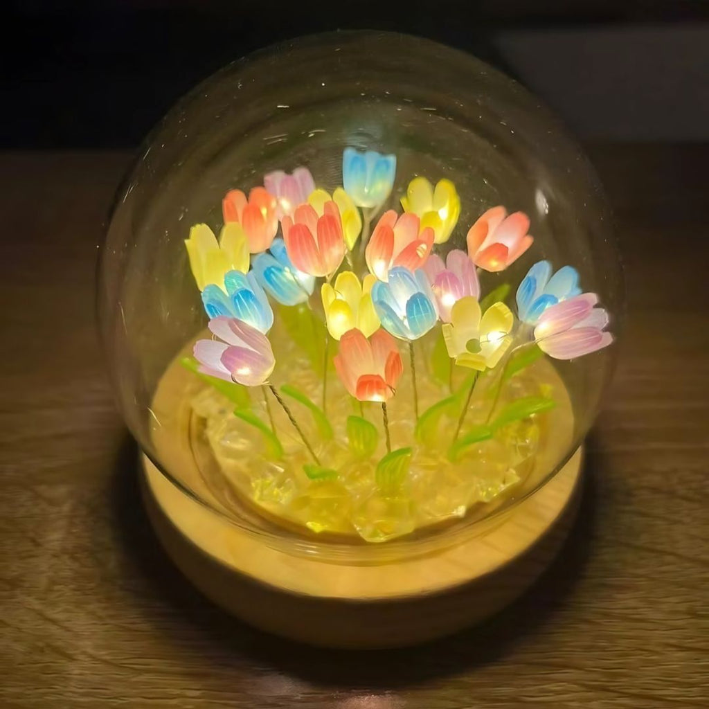 Tulip Shaped LED Flush Mount Night Light Fixture