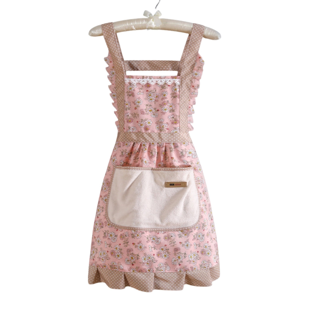 Waterproof Kitchen Apron with Adjustable Neck Strap and Front Pocket