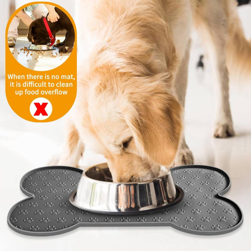 Bone Shaped Silicone Pet Feeding Mat Pad
