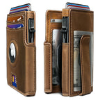Metal RFID Wallet with Pop-Up Mechanism and Airtag Slot