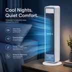 Bladeless Tower Fan Rechargeable Oscillating Desktop Wall Mount Fan with Remote