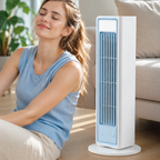 Rechargeable Bladeless Tower Fan Portable Oscillating Desk Fan with Remote