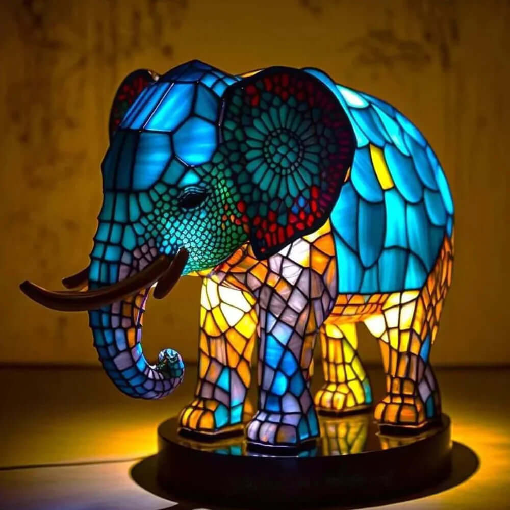Animal Stained Glass Table Lamp Night Light