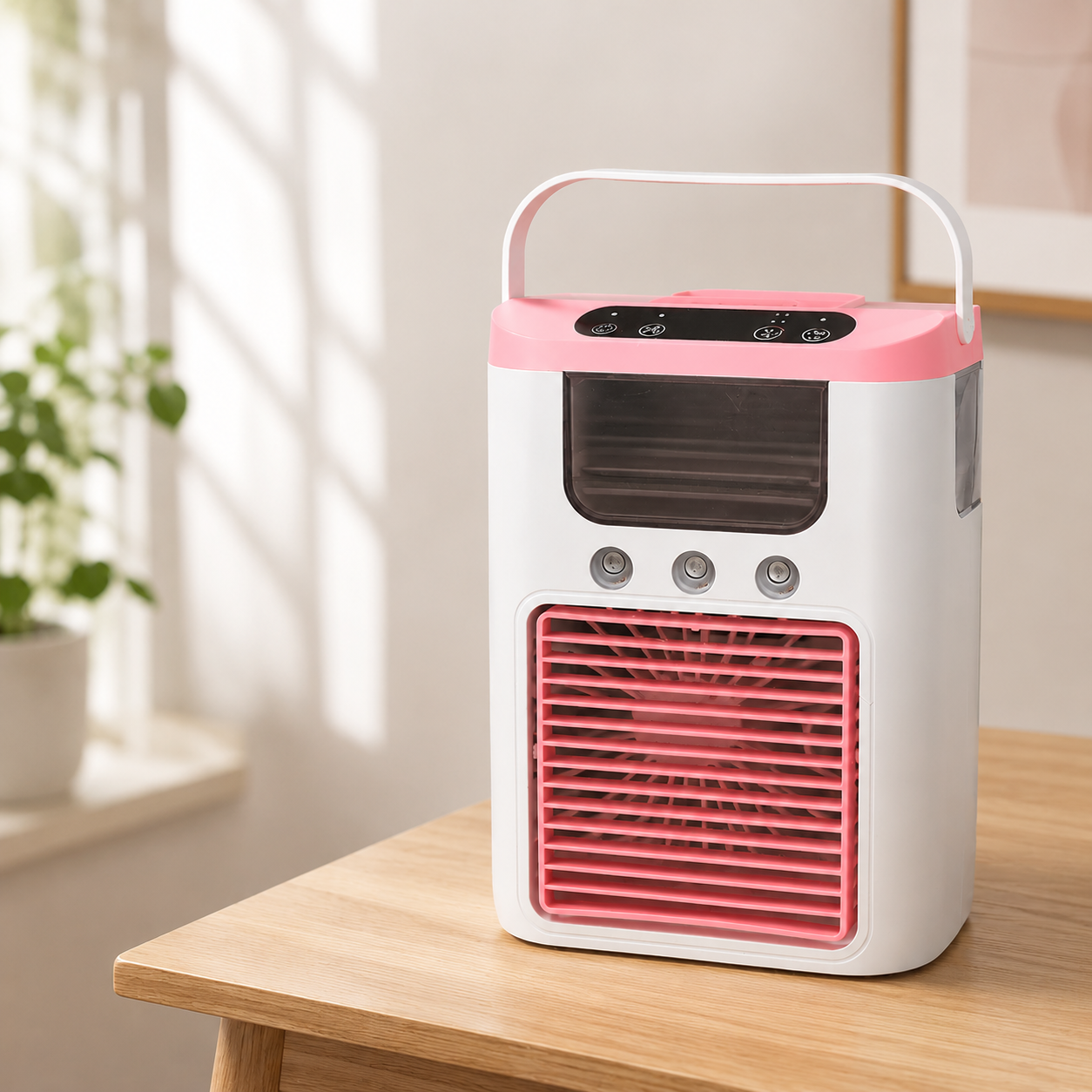 Mini Portable Evaporative Air Cooler Fan with LED Light