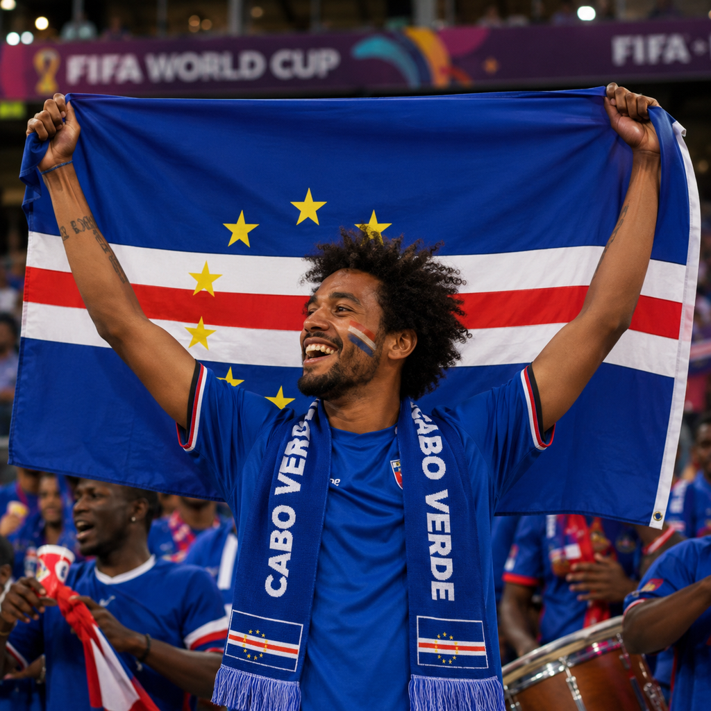 Cape Verde Flag Side