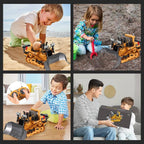 4WD Remote Control Excavator Bulldozer Dump Truck Toy Vehicle