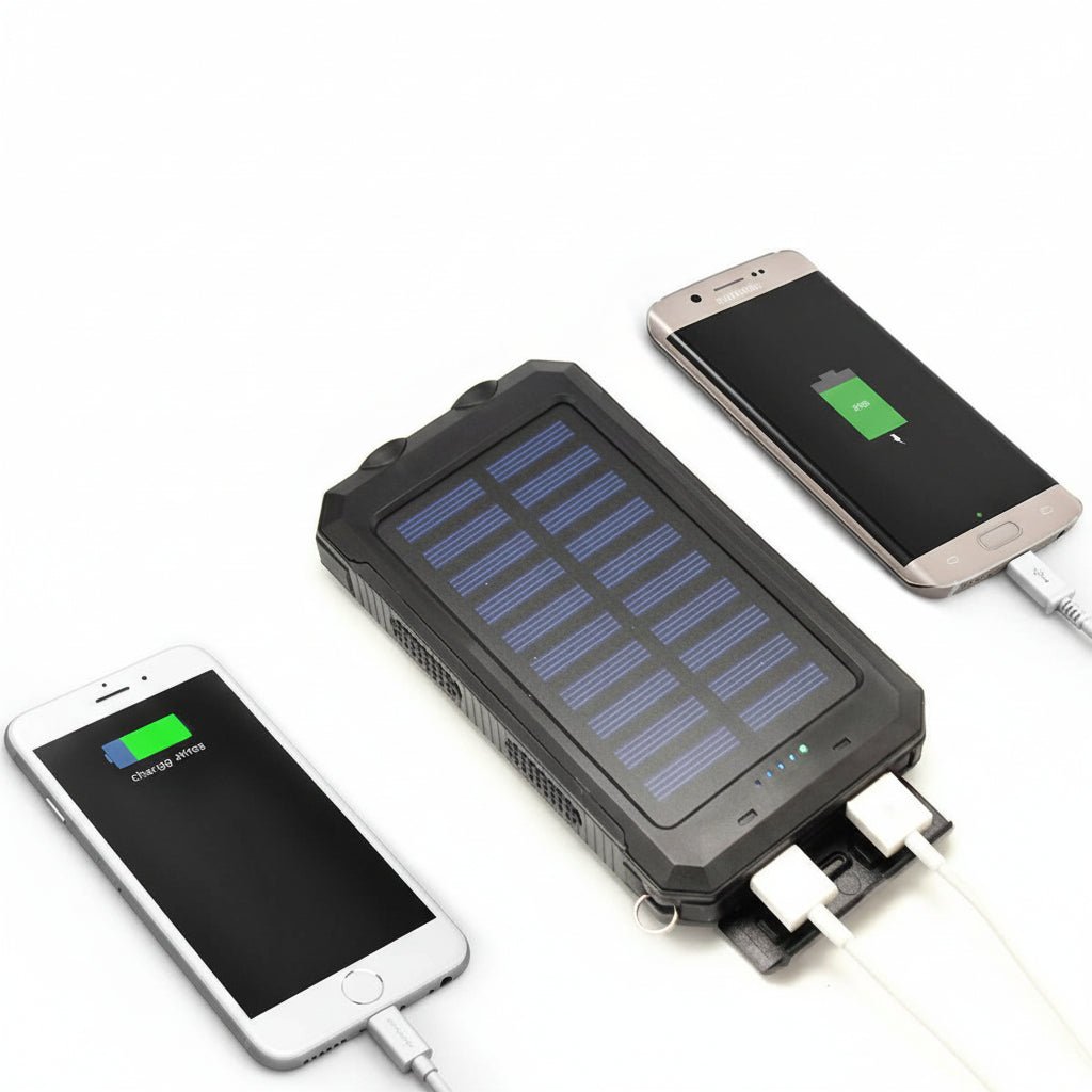 Solar Portable Power Bank Waterproof Phone Charger for Camping